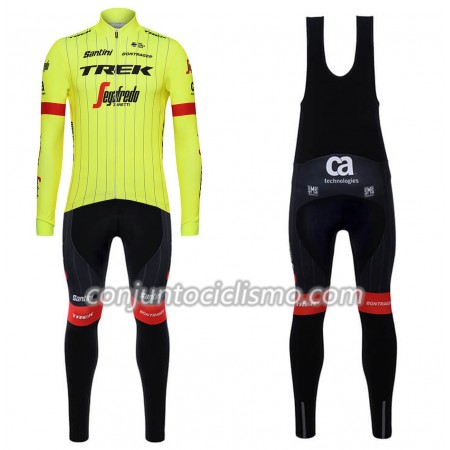 Conjunto Maillot + Culotte largo con tirantes 2018 Trek-Segafredo N002